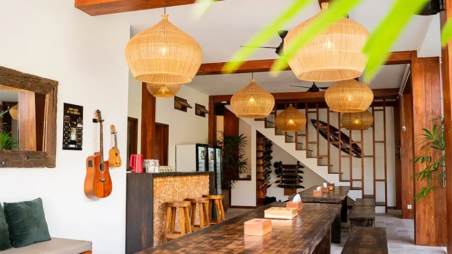 Dining are at LMBK Surf House Surf Camp