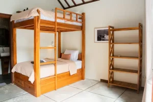 Luxury 6-bed dorm bunk beds at LMBK Surf House Lombok